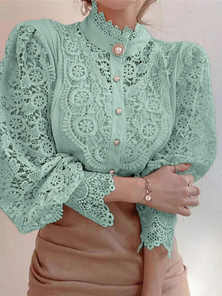 Retro Chic Steampunk Shirt With Lace delicate