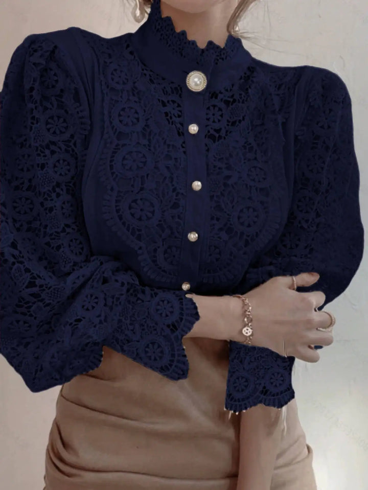 Retro Chic Steampunk Shirt With Lace detailed