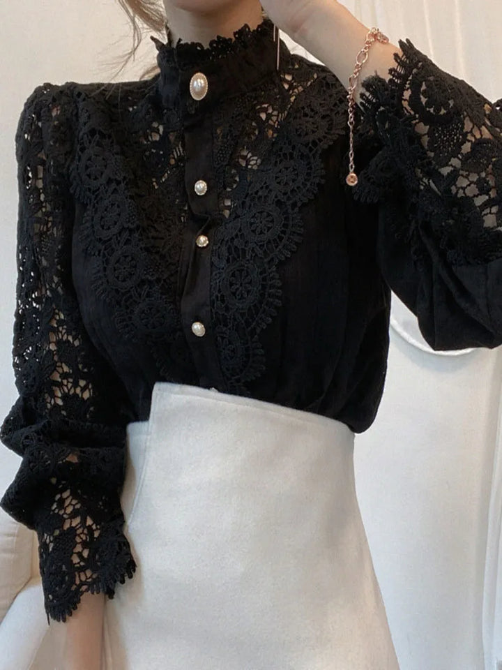 Retro Chic Steampunk Shirt With Lace unique