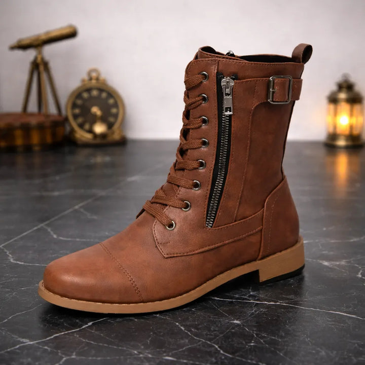 Retro Flat Steampunk Ankle Boots