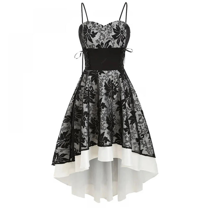 Retro Floral Steampunk Dress tendance