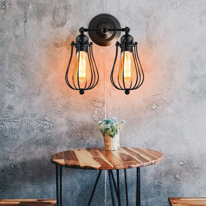 Retro Industrial Steampunk Double Lamp
