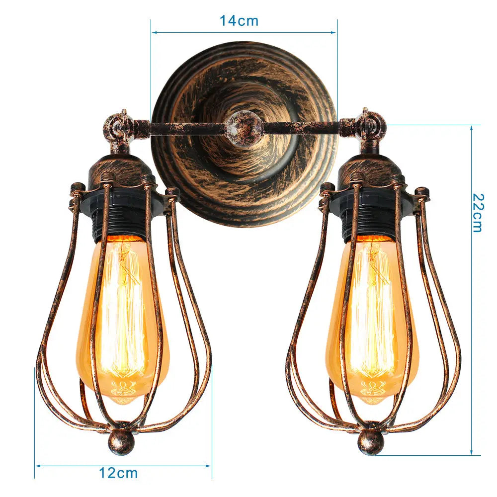 Retro Industrial Steampunk Double Lamp retro