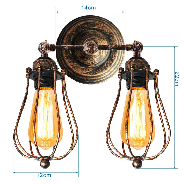 Retro Industrial Steampunk Double Lamp retro