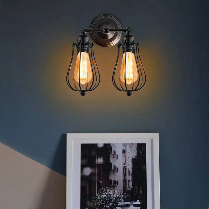 Retro Industrial Steampunk Double Lamp tendance