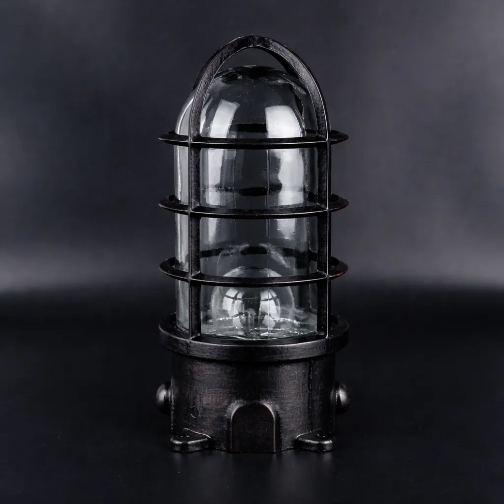 Retro Industriel Steampunk Lantern Black