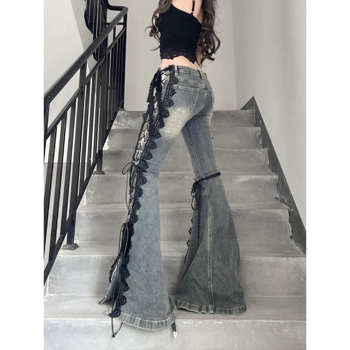 Retro Lolita Steampunk Jeans chic