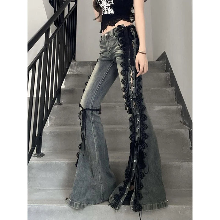 Retro Lolita Steampunk Jeans fashionable