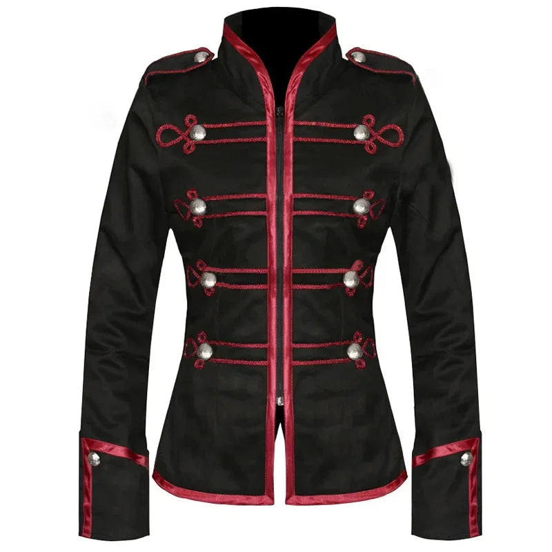 Retro Medieval Military Steampunk Blazer for Women 