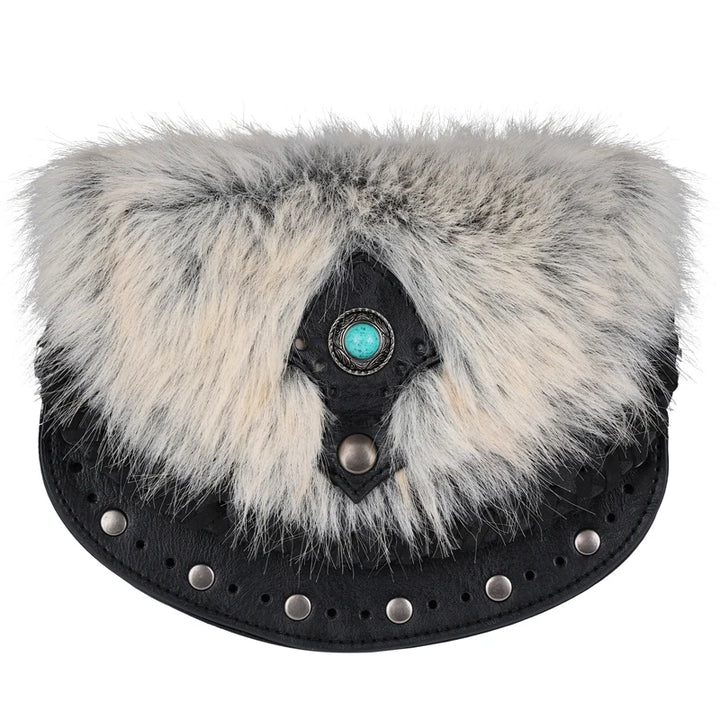 Retro Medieval Steampunk Fur Bag chic