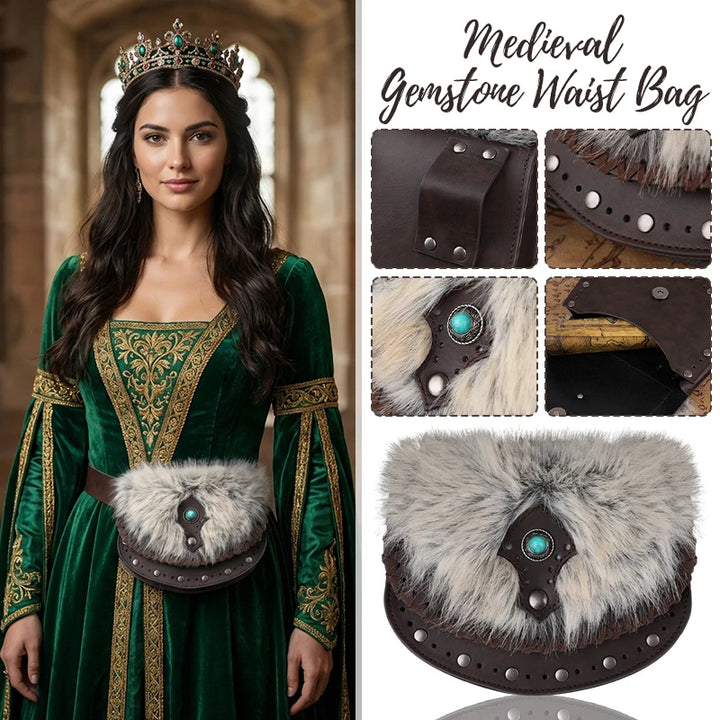 Retro Medieval Steampunk Fur Bag fashion