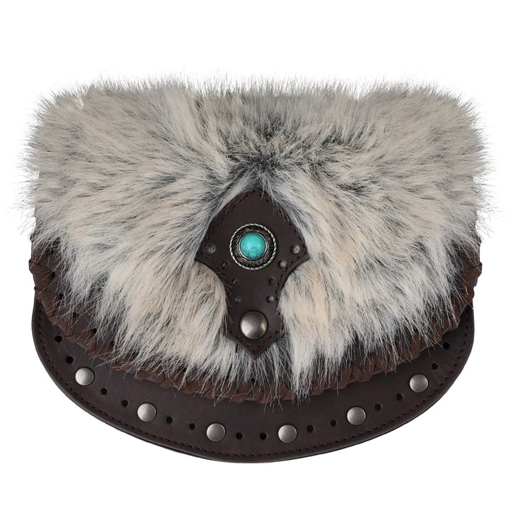 Retro Medieval Steampunk Fur Bag tendance