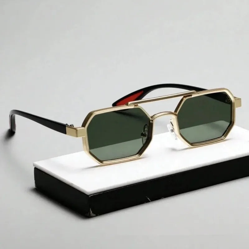 Retro Octogonal Steampunk Sunglasses