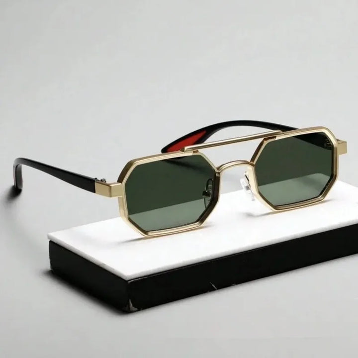 Retro Octogonal Steampunk Sunglasses