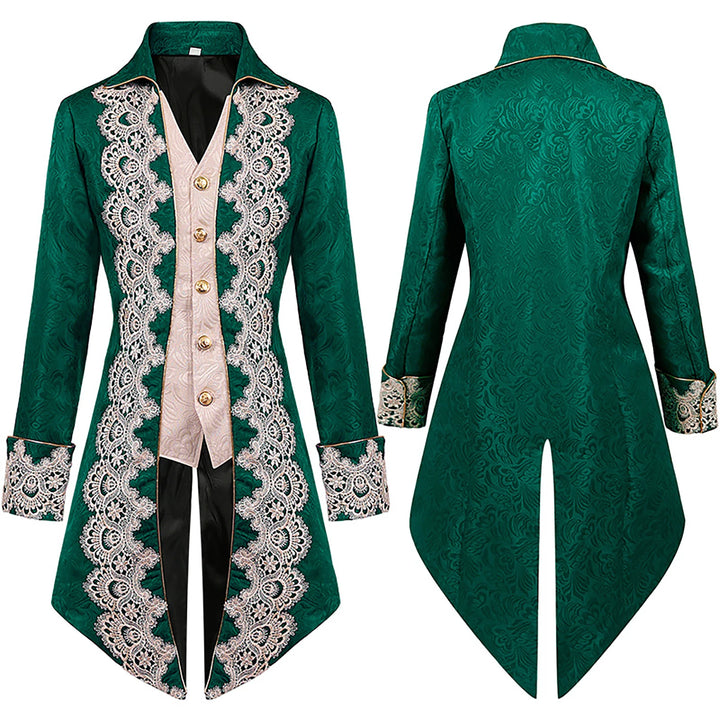 Retro Renaissance Steampunk Coat Green