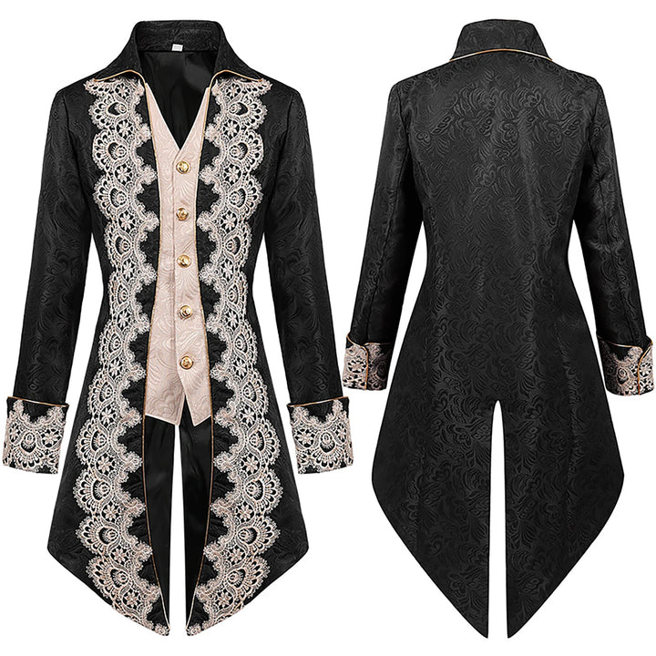 Retro Renaissance Steampunk Coat Gray