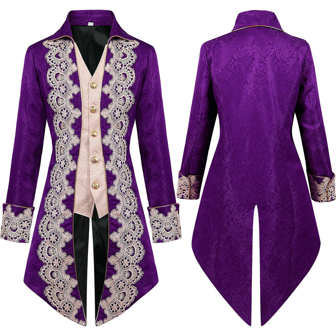 Retro Renaissance Steampunk Coat Purple