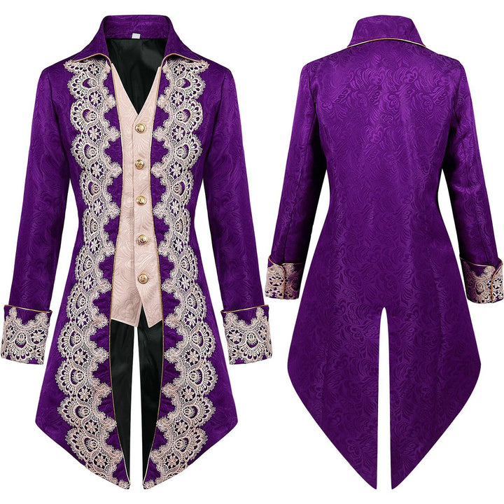 Retro Renaissance Steampunk Coat Purple