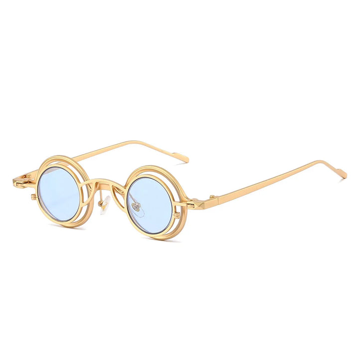 Retro Round Two in One Sunglasses Steampunk
