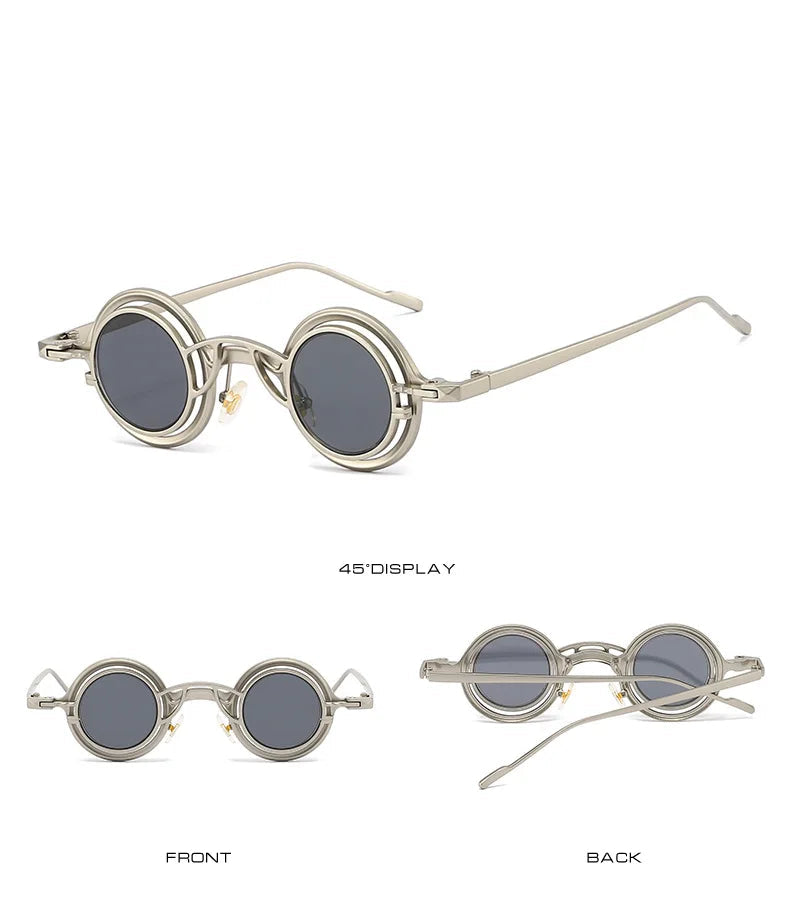Retro Round Two in One Sunglasses Steampunk – classic steampunk