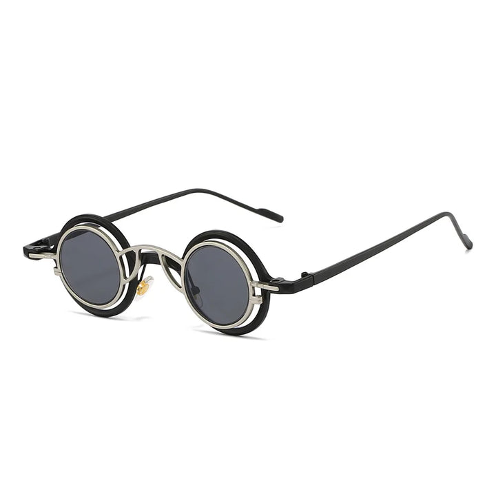Retro Round Two in One Sunglasses Steampunk – creative design