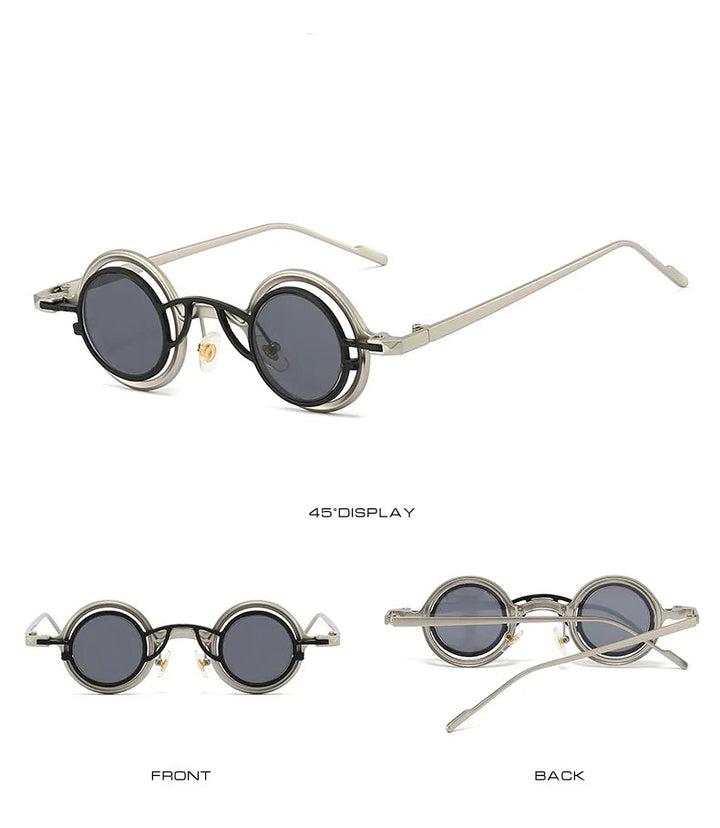 Retro Round Two in One Sunglasses Steampunk – functional style
