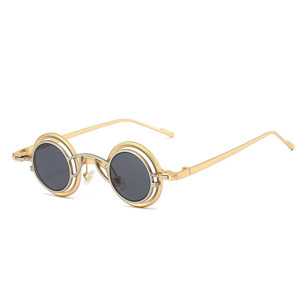 Retro Round Two in One Sunglasses Steampunk – industrial retro