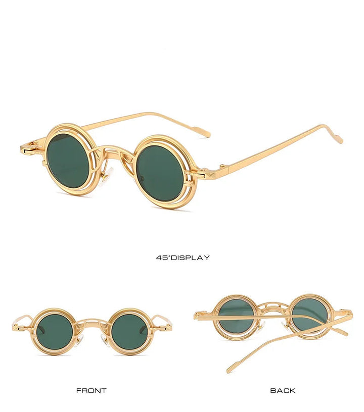 Retro Round Two in One Sunglasses Steampunk – modern vintage