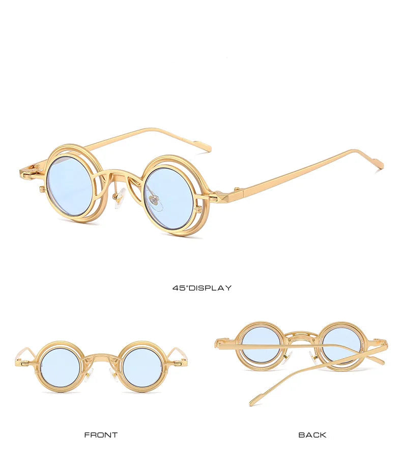 Retro Round Two in One Sunglasses Steampunk – unique concept
