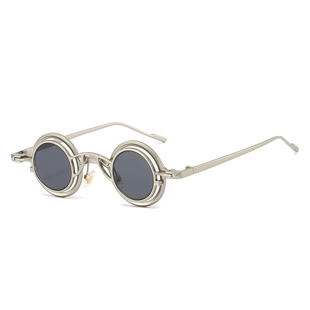 Retro Round Two in One Sunglasses Steampunk – versatile style