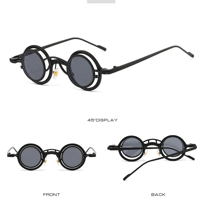 Retro Round Two in One Sunglasses Steampunk – vintage style