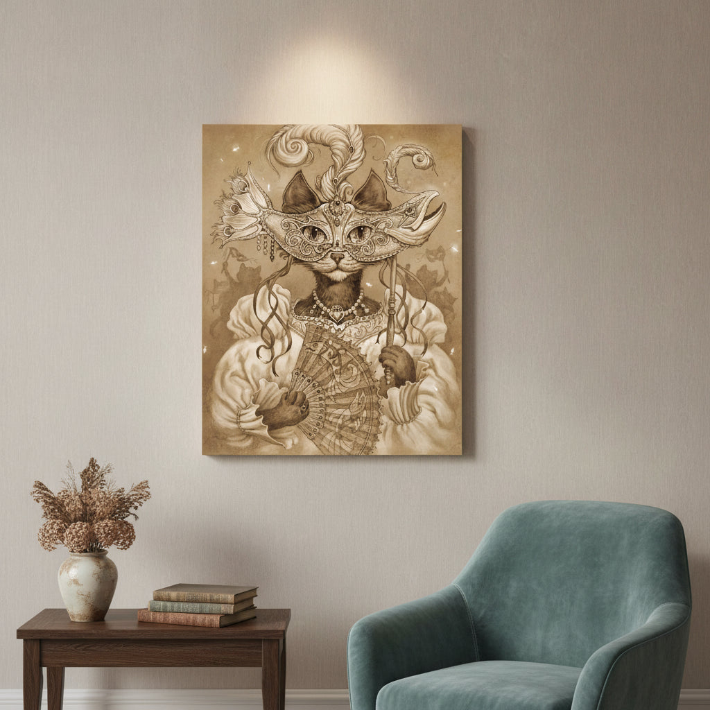 Retro Steampunk Cat Wall Art