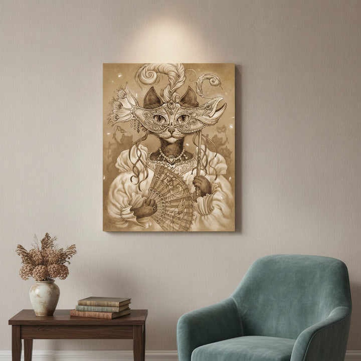 Retro Steampunk Cat Wall Art