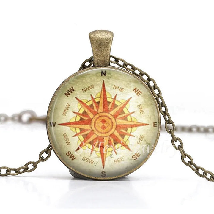 Retro Steampunk Compass Pendant Style