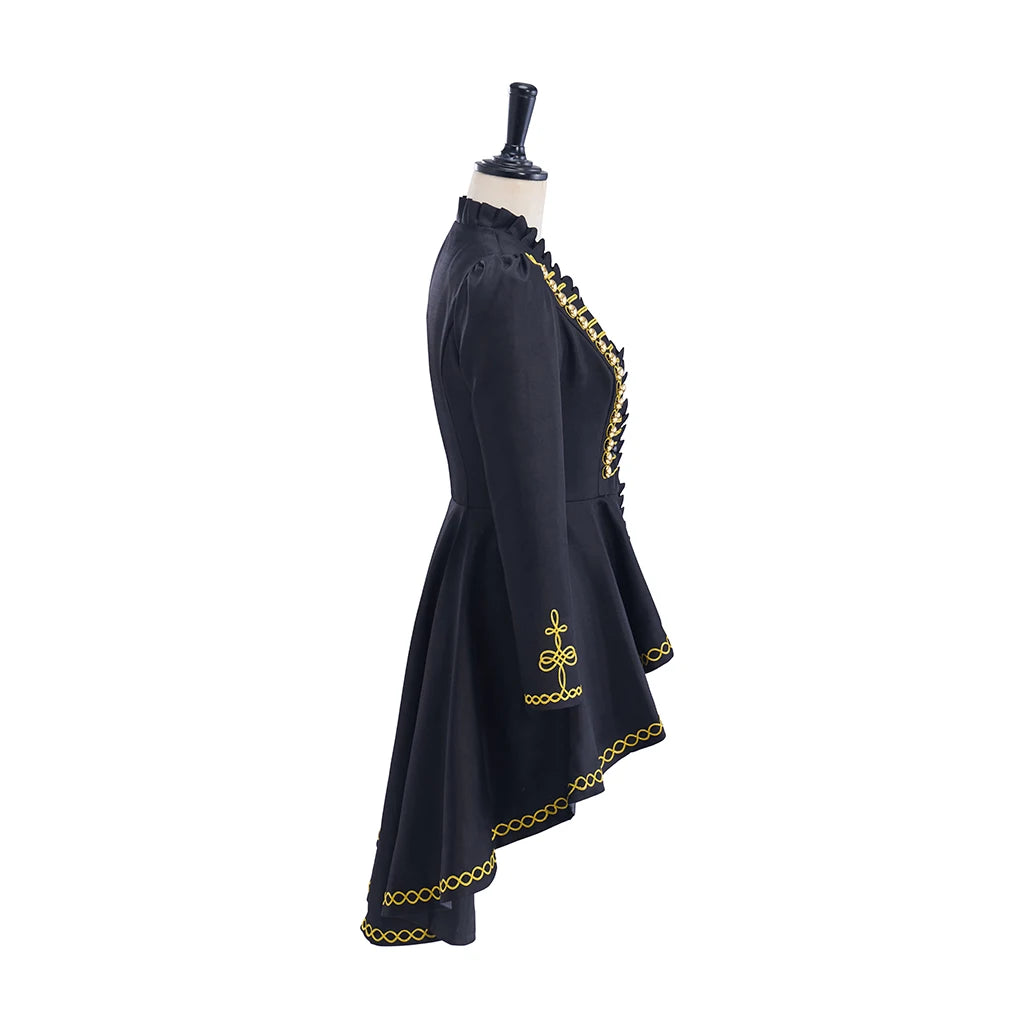 Retro Steampunk Cosplay Dress Costume Navy Blue