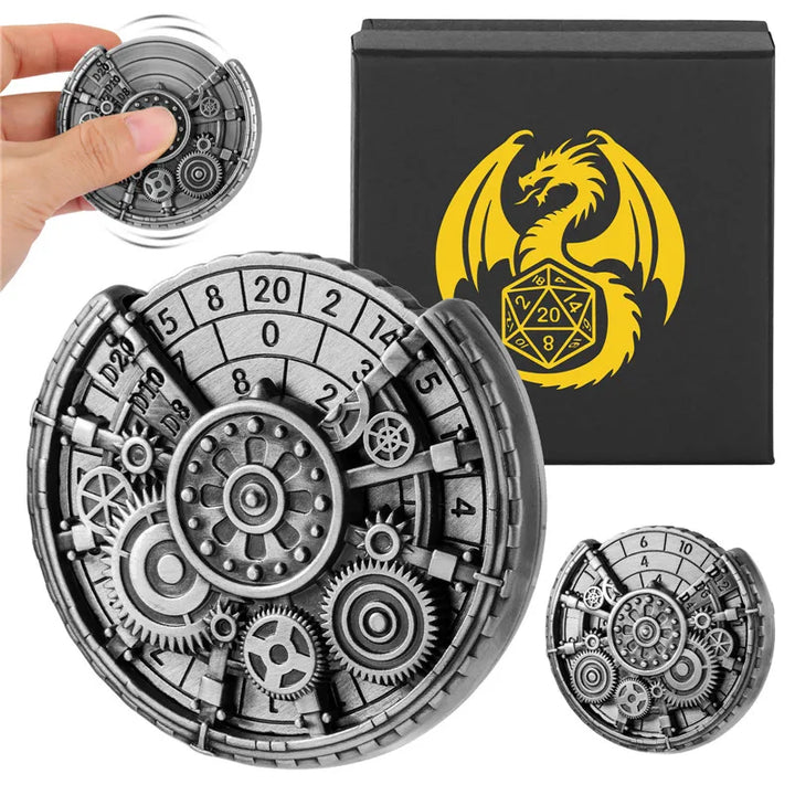 Retro Steampunk Gear Dice Spinner tendance