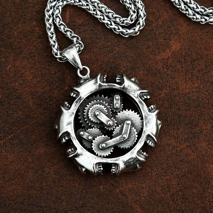 Retro Steampunk Gear Necklace