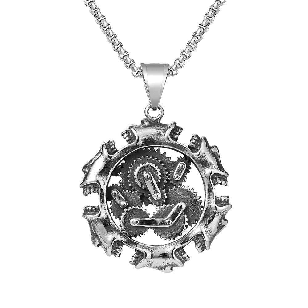 Retro Steampunk Gear Necklace fashion