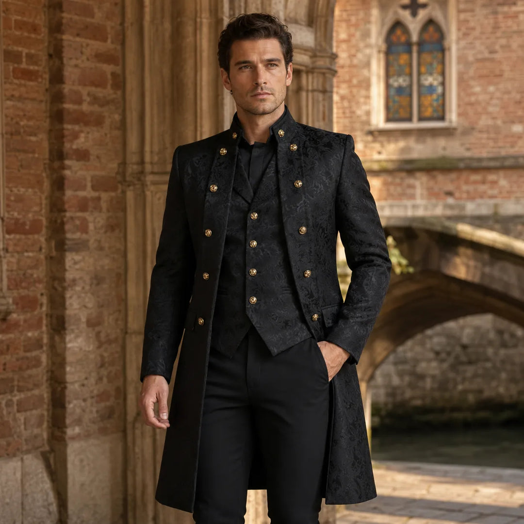 Retro Steampunk Jacquard Coat