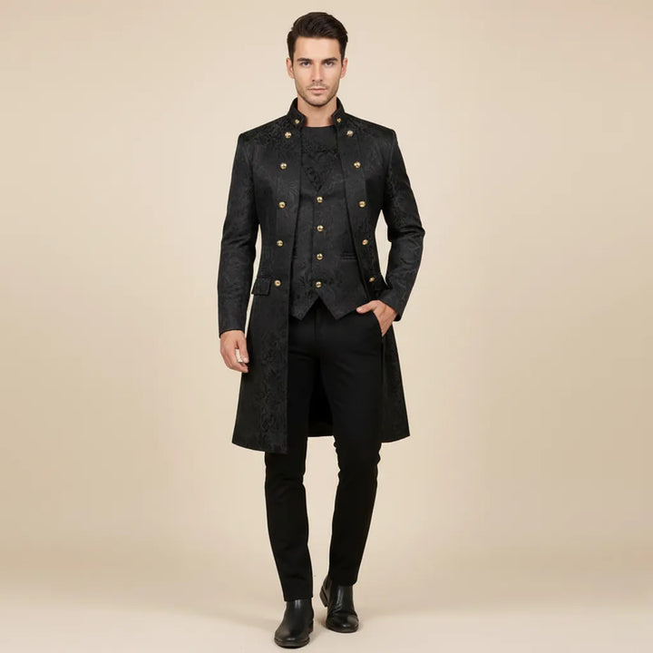 Retro Steampunk Jacquard Coat