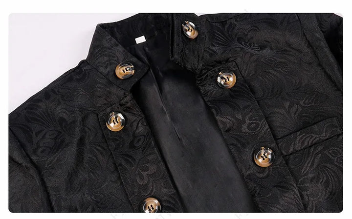 Retro Steampunk Jacquard Coat Button