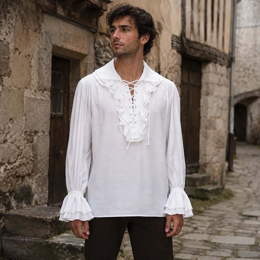 Retro Steampunk Lace-up Shirt