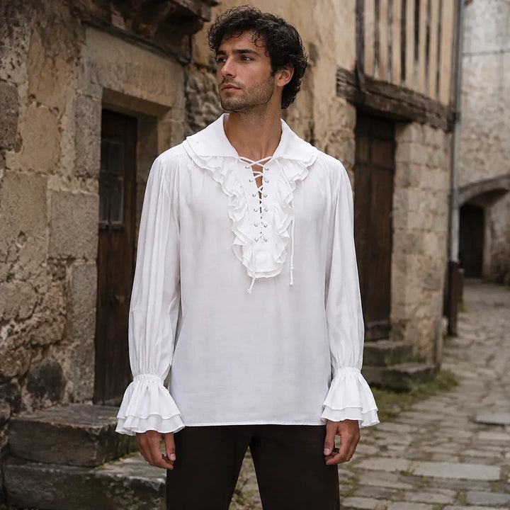 Retro Steampunk Lace-up Shirt