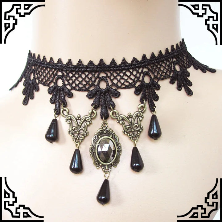 Retro Steampunk Lace Necklace stylish