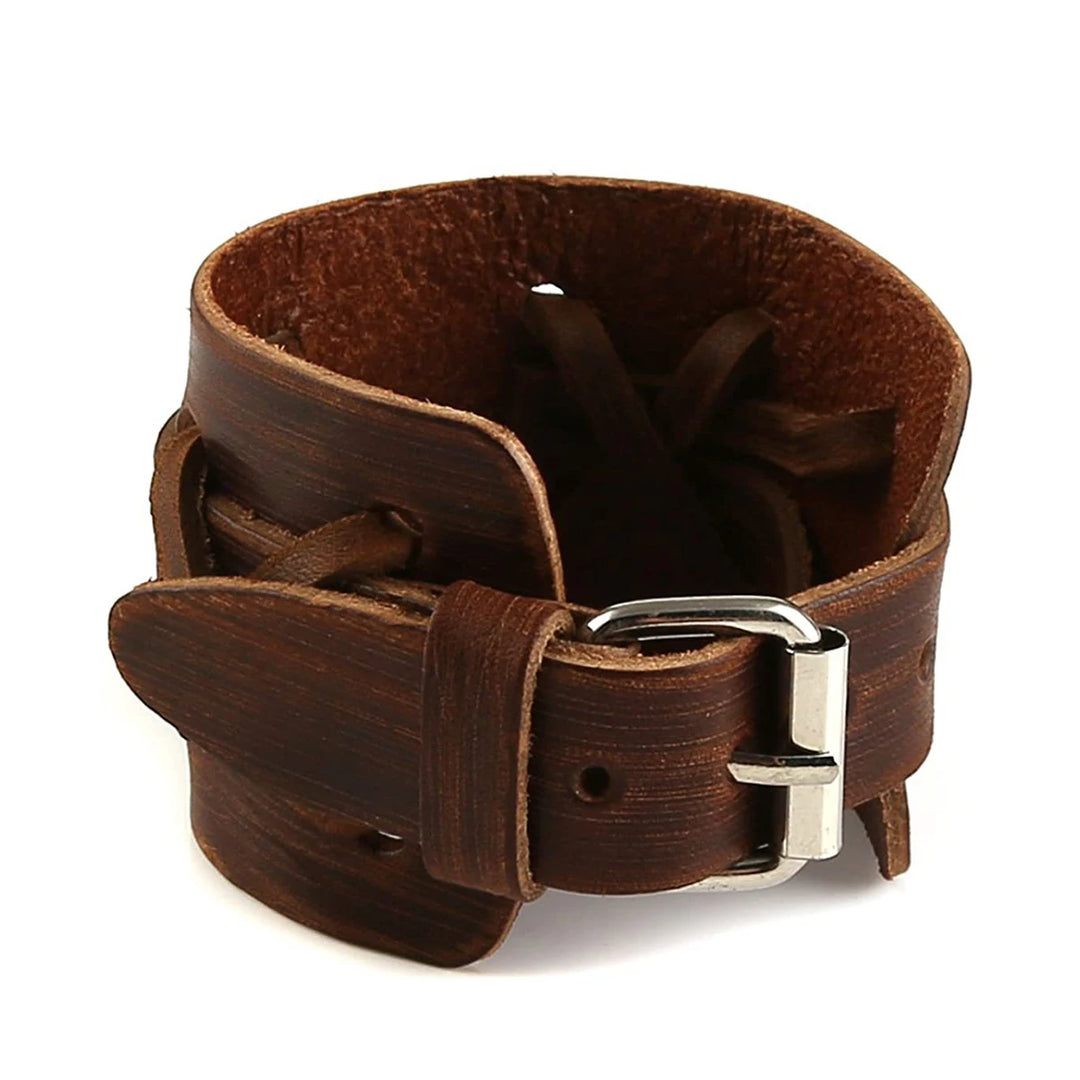 Retro Steampunk Leather Bracelet unique