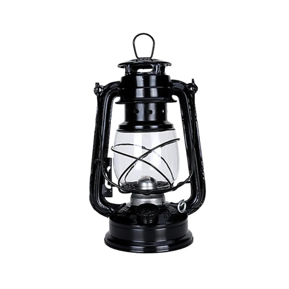 Retro Steampunk Oil Lantern Black 19 cm