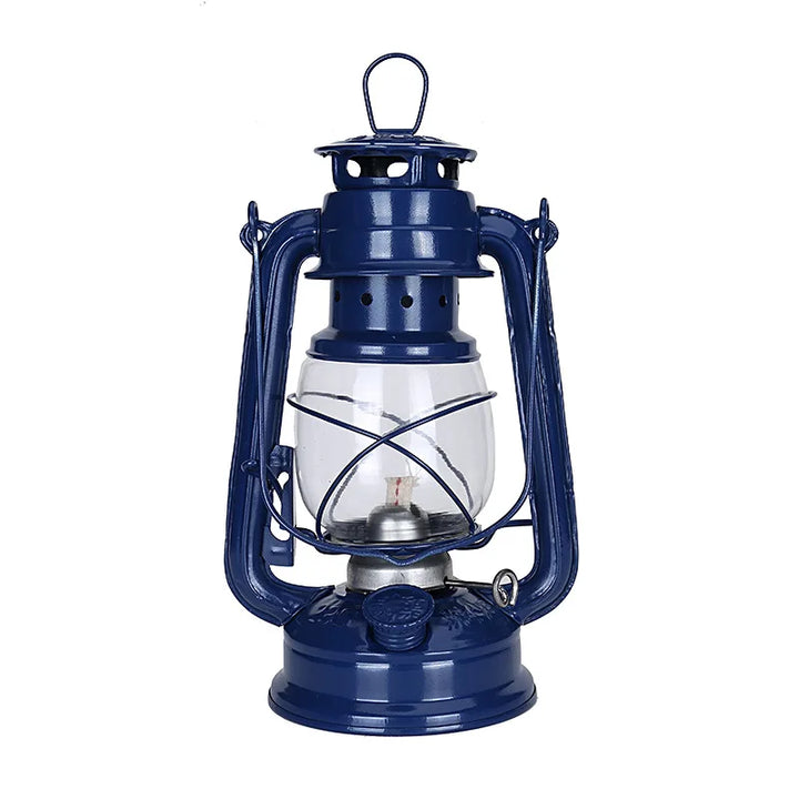Retro Steampunk Oil Lantern Dark Blue 25 cm