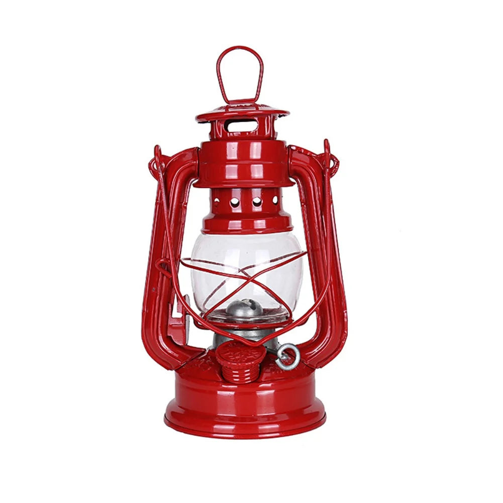 Retro Steampunk Oil Lantern Red 19 cm