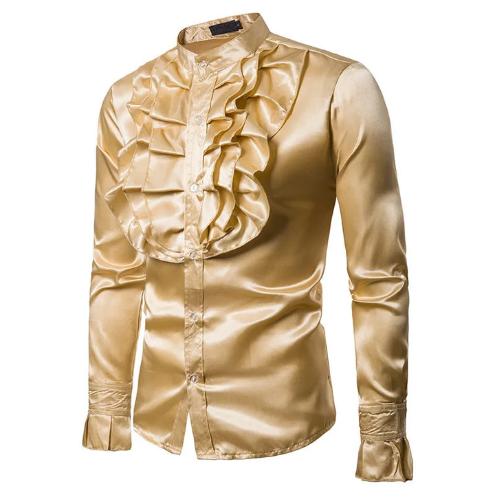 Retro Steampunk Satin Shirt – elegant look