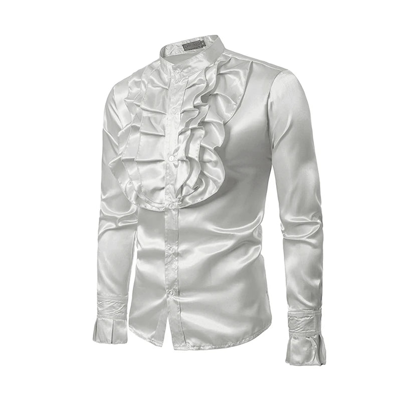 Retro Steampunk Satin Shirt – vintage style